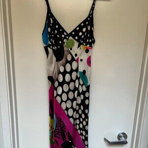 Archival JOHN GALLIANO Silk Patchwork Bias Cut Slip Dress - Late 90s/Y2K